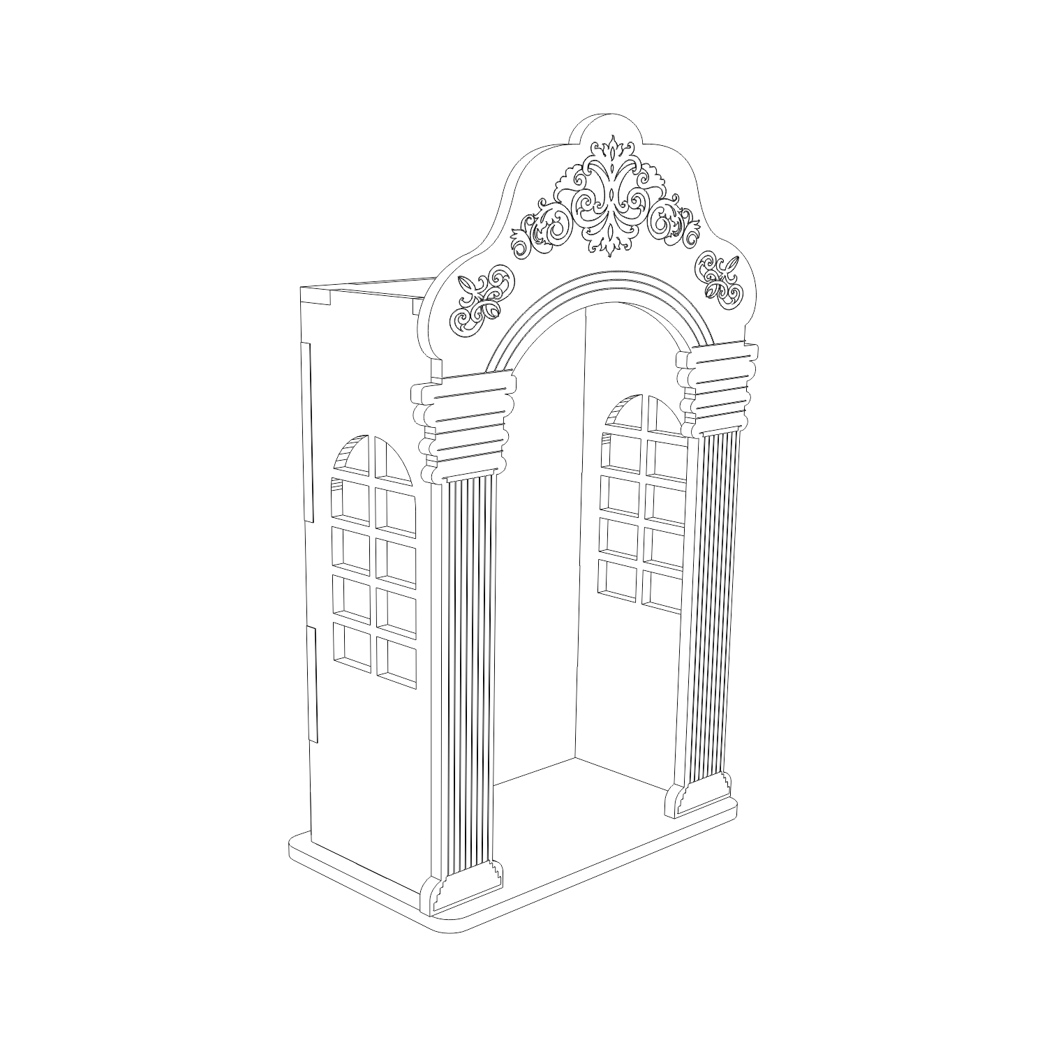 Vetor para CNC Laser - Capela – Mini - em MDF 03mm - Imagem 4