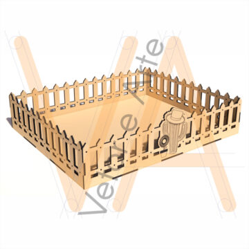 Vetor para CNC Laser - Cesta Mandacarú - em MDF 03mm