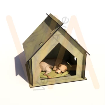 Vetor para CNC Laser - Casinha de Cachorro – Rex - em MDF 06mm - Imagem 2