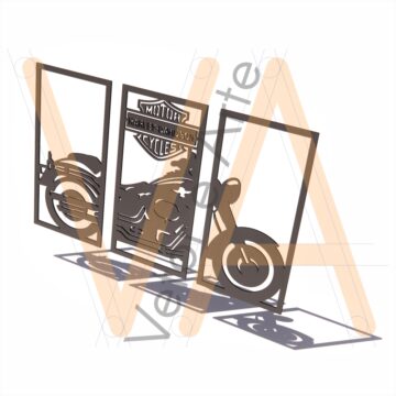 Trio de Quadros – Moto Harley-Davidson