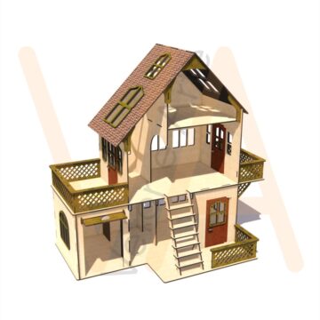 Vetor para CNC Laser - Casinha de Boneca, Helena - em MDF 03mm