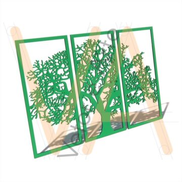 Trio de Quadros – Árvore Da Vida