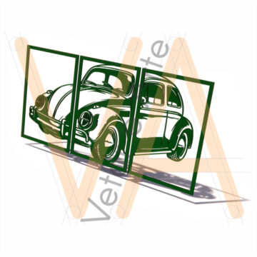 Trio de Quadros – Fusca