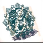 Vetor para CNC - Mandala – Coração de Jesus