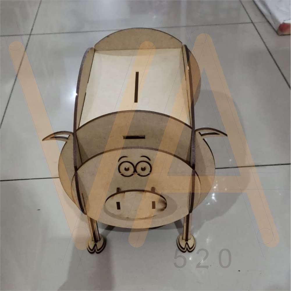 Vetor para CNC - Cofre Sr° Porco