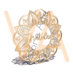 Vetor para CNC Laser - Mandala – Gratidão - em MDF 03mm