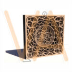 Vetor para CNC Laser - Quadro Mandala Atomus - em MDF 03mm
