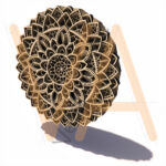 Vetor para CNC Laser - Mandala – Fiore d’Montagna - em MDF 03mm