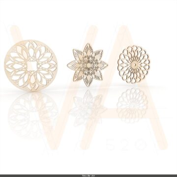 Vetor para CNC - Trio de Mandalas