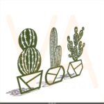 Vetor para CNC - Trio de Quadros – Cactos