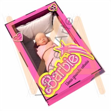 Caixa P/ Fotos NewBorn - Barbie