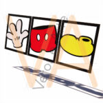 Vetor para CNC - Trio de Quadros – Mickey Vestimentas