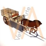 Charrete com cavalos