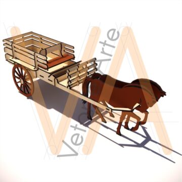 Charrete com cavalos
