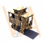 Mini Locomotiva a Vapor - Vagão Resteurante