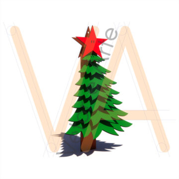 Árvore Natal 3D 40cm