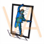 Vetor para CNC Laser - Quadro – Dia de Rock! - em MDF 03mm
