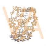 Vetor para CNC Laser - Guirlanda – Família - em MDF 03mm