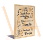 Vetor para CNC Laser - Quadro – Família é Benção - em MDF 03mm