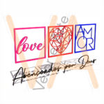Vetor para CNC Laser - Trio Amor Abençoados - em MDF 03mm