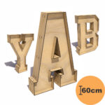 Vetor para CNC Laser - Números 60cm - em MDF 03mm