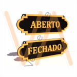 Placa Aberto Fechado