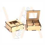 Vetor para CNC Laser - Caixinha com Visor e Trava - em MDF 03mm