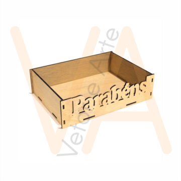 Vetor para CNC Laser - Bandeja Parabéns - em MDF 03mm