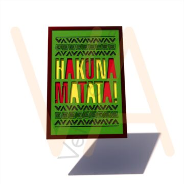 Vetor para CNC Laser - Quadro – Hakuna Matata - em MDF 03mm
