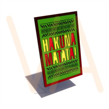 Vetor para CNC Laser - Quadro – Hakuna Matata - em MDF 03mm - Imagem 2