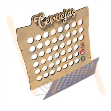 Vetor para CNC Laser - Expositor de Tampinhas - em MDF 06mm