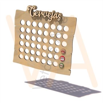 Vetor para CNC Laser - Expositor de Tampinhas - em MDF 06mm - Imagem 2