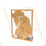 Vetor para CNC Laser - Quadro – Leão / Jesus - em MDF 03mm