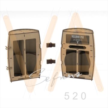 Vetor para CNC Laser - Barril Long Neck - em MDF 03mm
