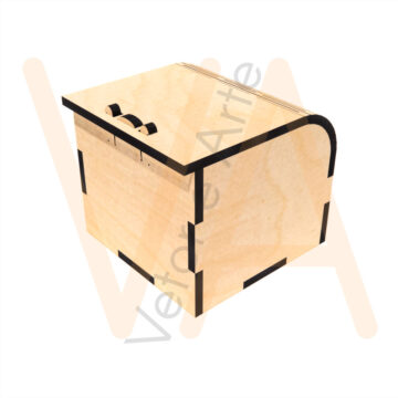 Vetor para CNC Laser - Caixa Tadeu - em MDF 03mm
