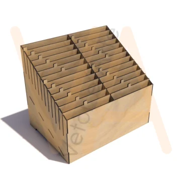 Vetor para CNC Laser - Organizador de Fichas - em MDF 03mm