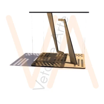 Vetor para CNC Laser - Mesa Impossível 300×300 - em MDF 06mm - Imagem 2