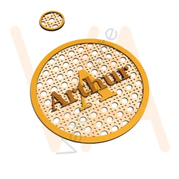 Vetor para CNC Laser - Placa Maternidade Palha Arthur - em MDF 03mm - Imagem 2