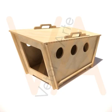 Vetor para Router CNC - Casinha de Cachorro – Eros – M - em Compensado Naval 12mm
