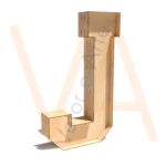 Vetor para CNC Laser - Letra J – 99cm - em MDF 02,7mm