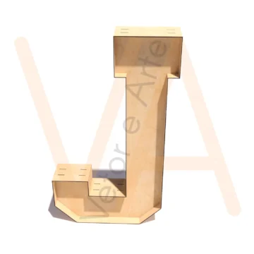 Vetor para CNC Laser - Letra J – 99cm - em MDF 02,7mm - Imagem 2