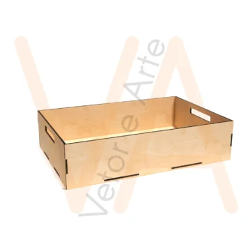 Vetor para CNC Laser - Bandeja 30x20x7 - em MDF 02,8mm - Imagem 2