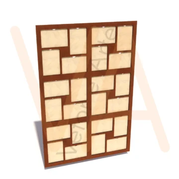 Vetor para CNC Laser - Porta Retrato – Mosaico 24 Fotos