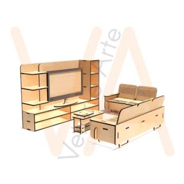 Vetor para CNC Laser - Sala da Barbie - em MDF 03mm