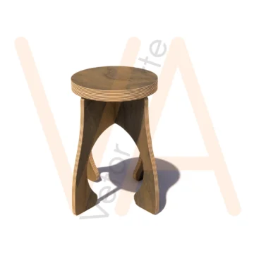 Vetor para Router CNC - Banco Mochinho – 15mm - em MDF 15mm