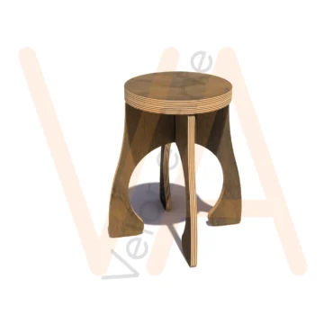 Vetor para Router CNC - Banco Mochinho – 15mm - em MDF 15mm - Imagem 2
