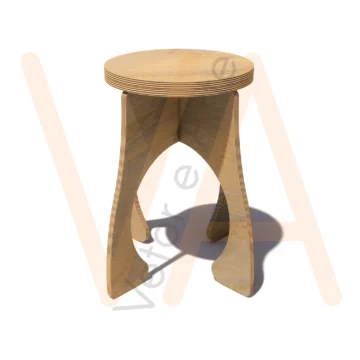 Vetor para Router CNC - Banco Mochinho – 11mm - em MDF 11mm - Imagem 2