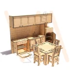Vetor para CNC Laser - Cozinha da Barbie - em MDF 03mm