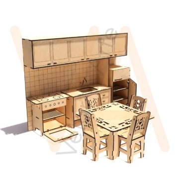 Vetor para CNC Laser - Cozinha da Barbie - em MDF 03mm