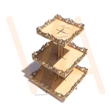 Vetor para CNC Laser - Torre Arabesco Quadrado - em MDF 02,8mm - Imagem 2